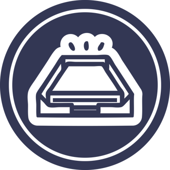 low office paper stack circular icon symbol png