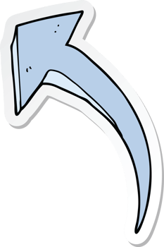 sticker of a cartoon arrow png