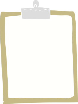 flat color illustration of clipboard png