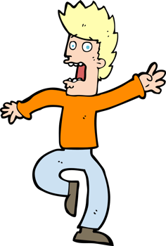 cartoon frightened man png