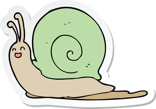 sticker of a cartoon snail png