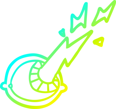 cold gradient line drawing of a cartoon spooky magic eyeball png