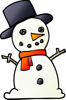 cartoon doodle traditional snowman png