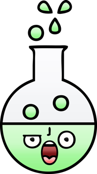 gradient shaded cartoon of a test tube png
