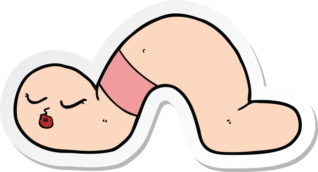 sticker of a cartoon worm png