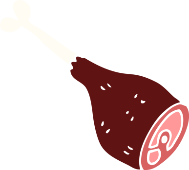 cartoon doodle meat joint png