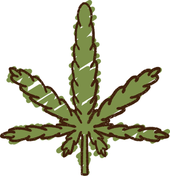 Marijuana Leaf Chalk Drawing png