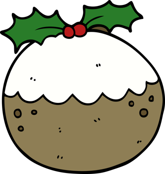 cartoon christmas pudding png