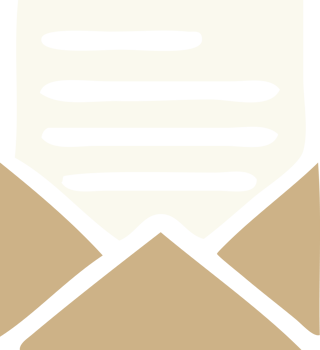 flat color retro cartoon of a letter and envelope png