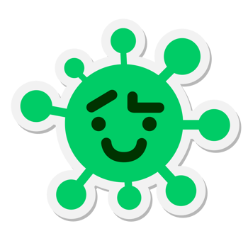 simple raised eyebrow virus sticker png