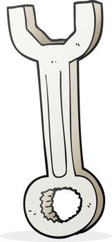 hand drawn cartoon spanner png