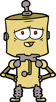 cartoon robot drawing png