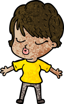 cartoon woman with eyes shut png