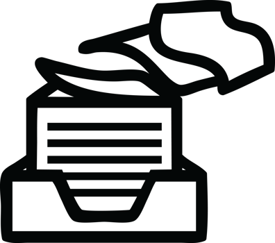 office paper stack icon symbol png
