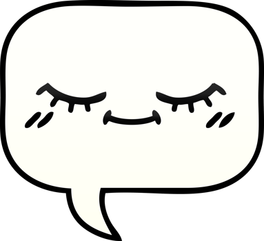 gradient shaded cartoon of a speech bubble png