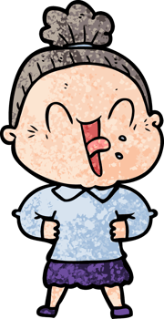 cartoon happy old woman png