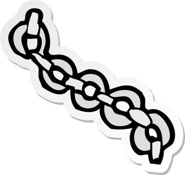 sticker of a cartoon chain png
