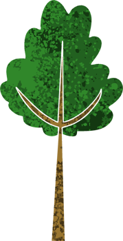 retro illustration style quirky cartoon tree png