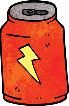 cartoon doodle energy drink png