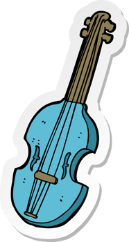 sticker of a cartoon violin png