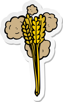 sticker of a cartoon straw png