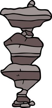 cartoon doodle boulders png