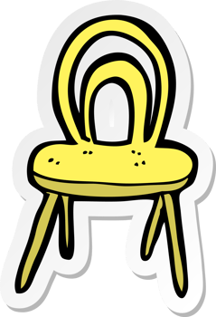 sticker of a cartoon chair png