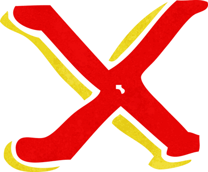 cartoon letter X png