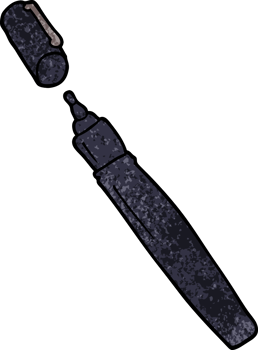 cartoon doodle of a permanent marker png
