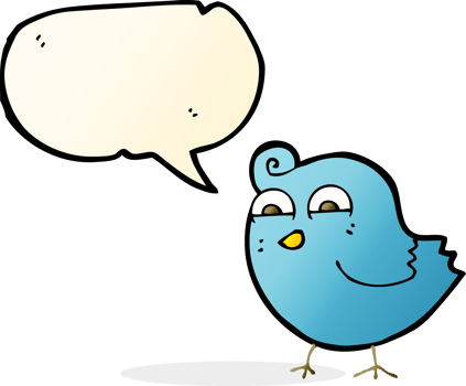 cartoon funny bird with speech bubble png