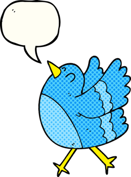 drawn comic book speech bubble cartoon happy bird png