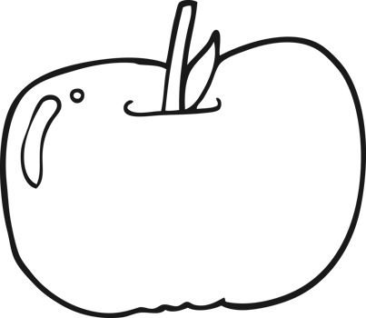 cartoon apple drawing png