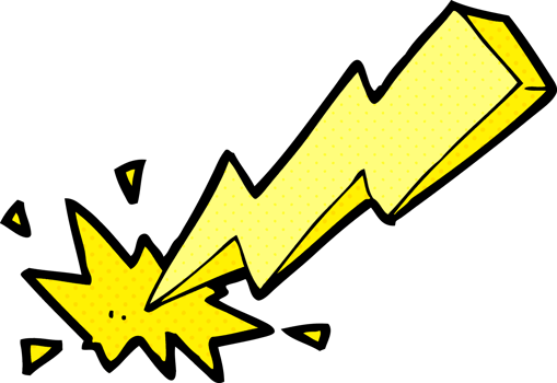 cartoon thunderbolt drawing png