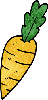cartoon doodle organic carrot png