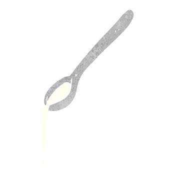 hand retro cartoon spoon png