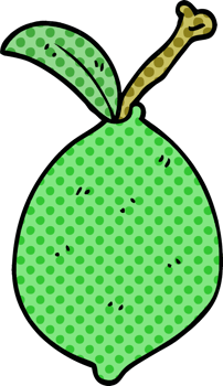 cartoon doodle lime fruit png