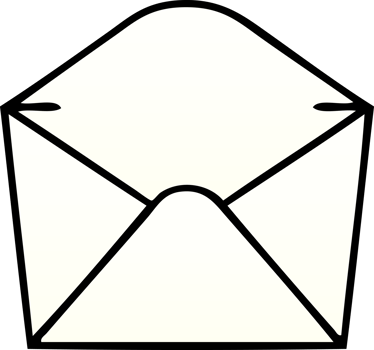 gradient shaded quirky cartoon envelope png