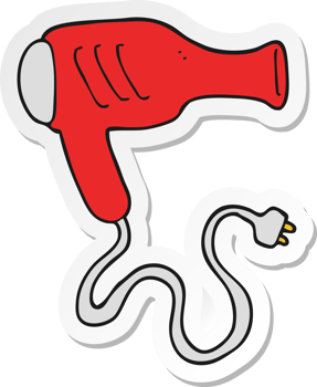 sticker of a cartoon hair dryer png