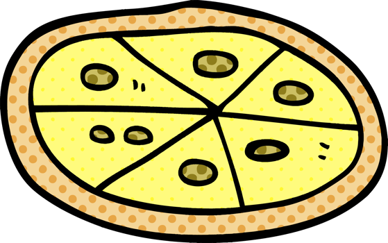 cartoon doodle pizza png