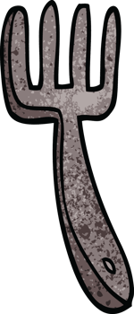 cartoon doodle fork png