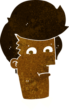 cartoon man narrowing eyes png