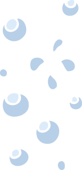 flat color illustration of bubbles png