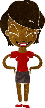 cartoon woman with hands on hips png