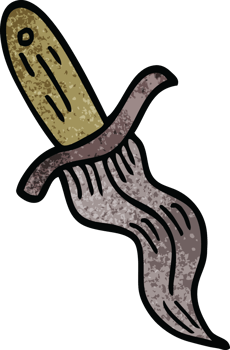 cartoon doodle tattoo dagger symbol png