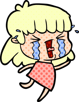 cartoon woman in tears png