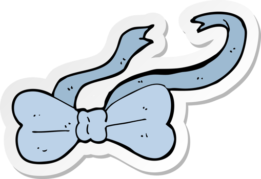 sticker of a cartoon bow tie png