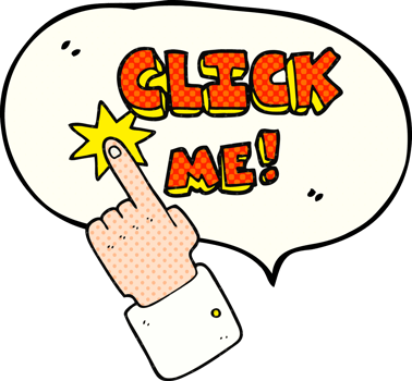 click me  hand drawn comic book speech bubble cartoon sign png