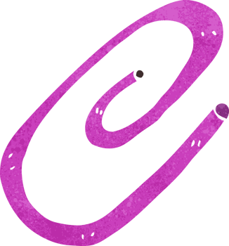 cartoon paperclip drawing png