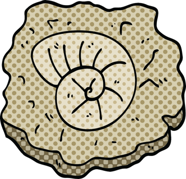 comic book style cartoon ancient fossil png