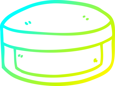 cold gradient line drawing of a cartoon beauty lotion tub png